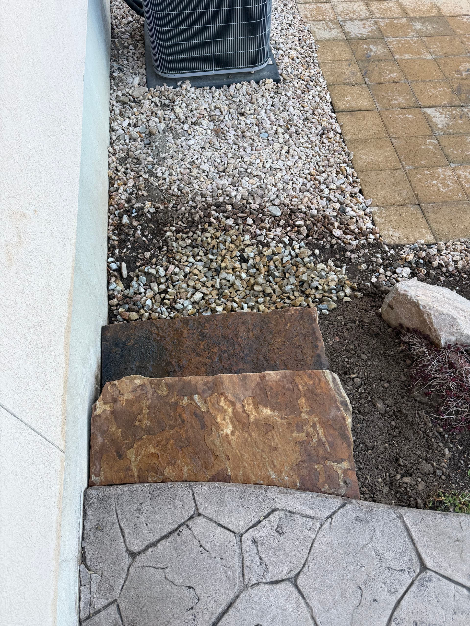 Flagstone Steps and Pathway Replace Broken Access to Patio