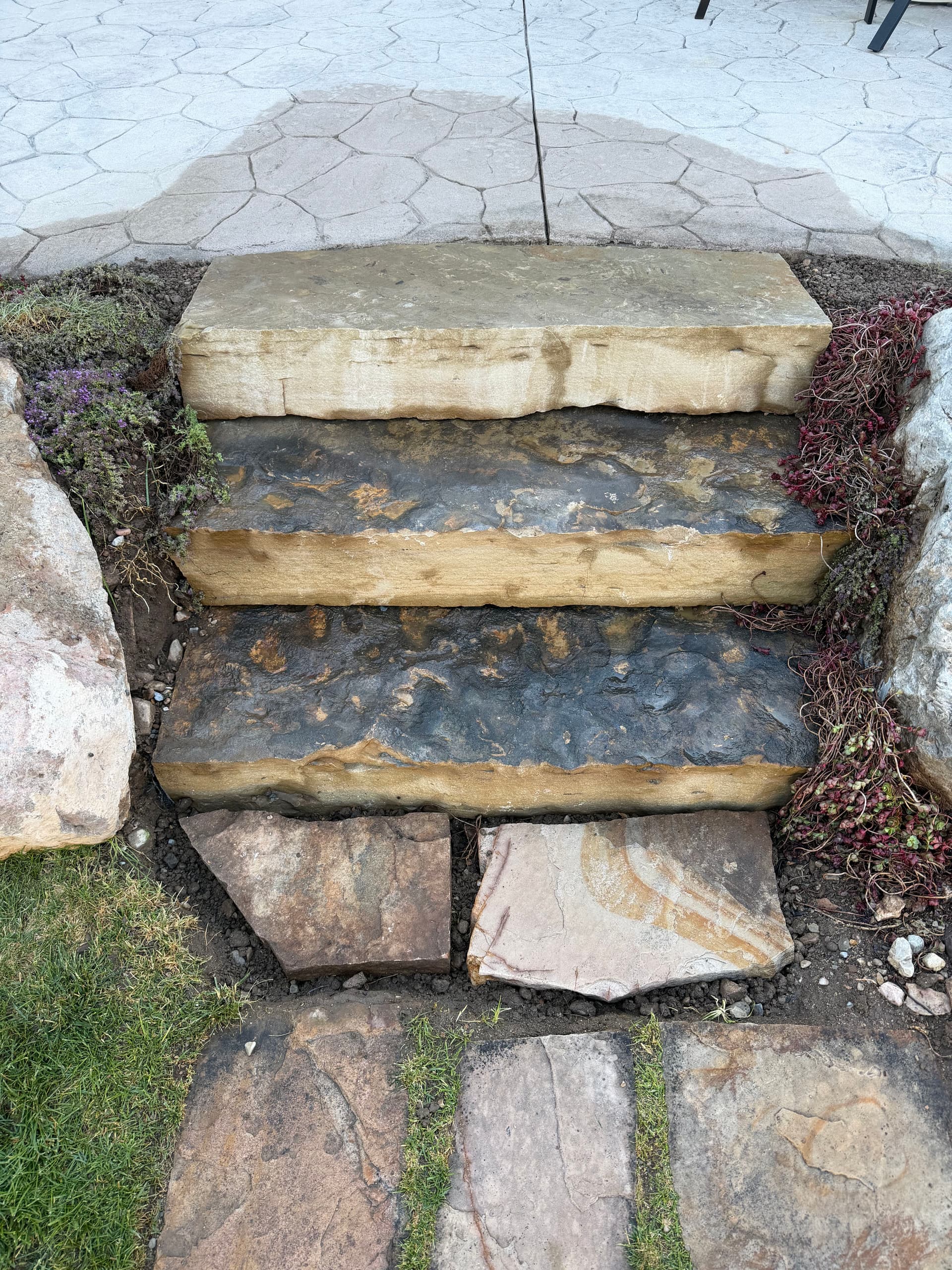 Gallery photos for Flagstone Steps and Pathway Replace Broken Access to Patio: Image #5