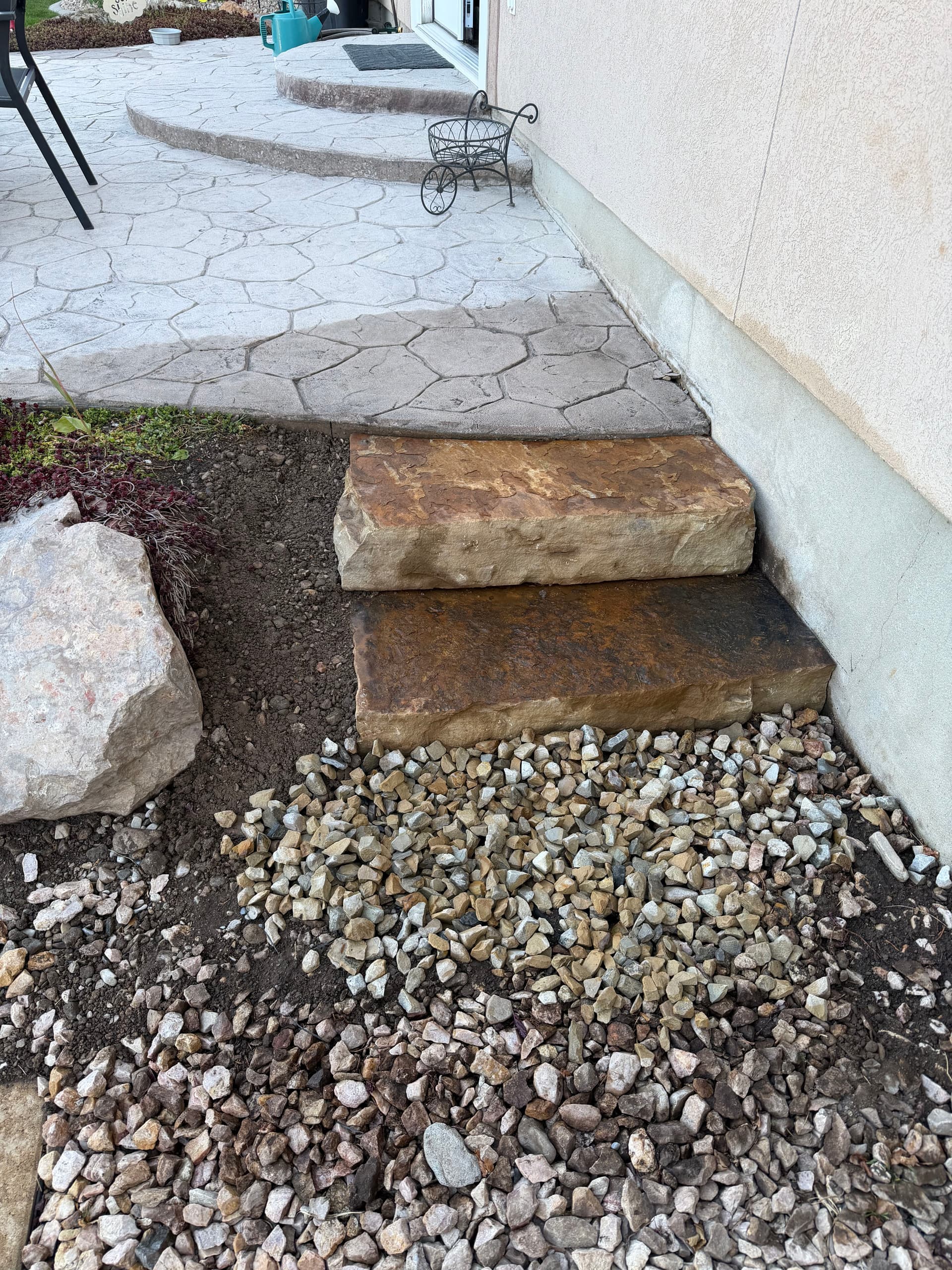 Gallery photos for Flagstone Steps and Pathway Replace Broken Access to Patio: Image #6